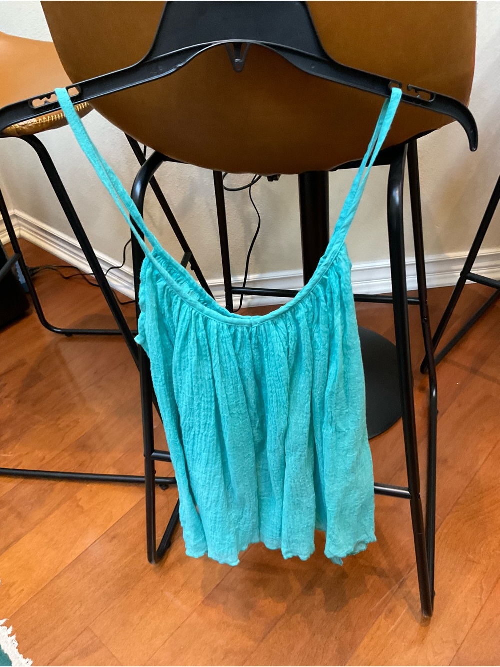 Elan Turquoise Spaghetti Strap Camisole